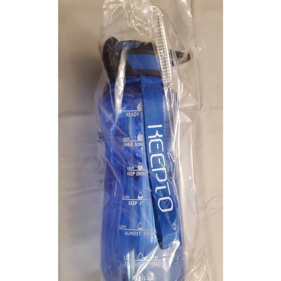 Keepto 34 Oz Water Bottle Straw BPA free Motivational With Time Marker Blue.(d16 - Picture 10 of 12